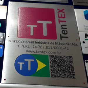 ABD <br>PLACA DE AÇO INOXIDÁVEL<br> FOTOCORROSÃO<br> 28cm x 18cm