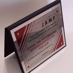 ABG <br> PLACA GRAVADA <br>20 x 16 EM<br> PORTA-PLACA SUPER CLÁSSICO