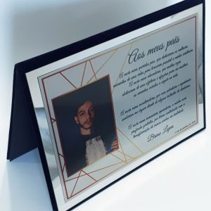 ABI<br> PLACA GRAVADA<br> 25 x 18<br> EM PORTA-PLACA<br> SUPER LUXO