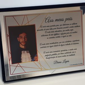 ACI<br>  KIT PORTA-PLACA<br>  SUPER LUXO<br> + PLACA 25 x 18