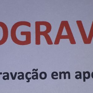 ABV<br>PLACA DE ALUMÍNIO<br> FOTOGRAVADO <br> 15cm x 10cm<br> 2 unidades