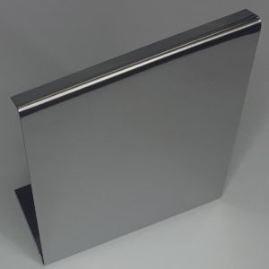 AEF<br> PORTA-PLACA INOX<br> COM BASE DOBRADA<br> 10 x 14