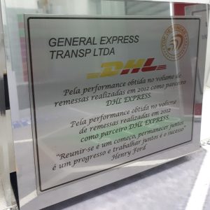 AEG <br> PLACA-TROFÉU<br> 20 X 16