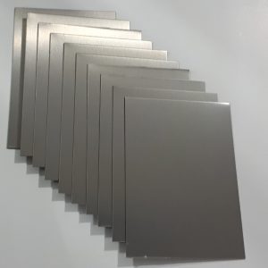 AFB <br> PLACA DE AÇO<br> INOXIDÁVEL ENVERNIZADA<br> 10 unidades <br>10 x 7