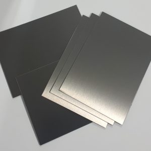 AFD <br> PLACA DE AÇO<br> INOXIDÁVE ENVERNIZADA<br> 5 unidades<br> 15 x 9