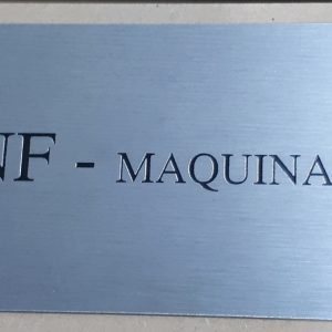 ACB<br>PLACA DE AÇO INOXIDÁVEL<br> FOTOCORROSÃO <br> 8cm x 4cm<br> 10 unidades