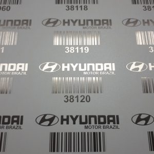 ACH<br>PLACA DE AÇO INOXIDÁVEL<br> FOTOCORROSÃO <br> 5cm x 2,5cm <br>25 unidades