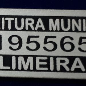 ACI<br>PLACA DE AÇO INOXIDÁVEL<br> SUBLIMAÇÃO <br> 4cm x 2cm<br>100 unidades