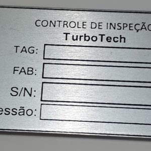 ACU<br>PLACA DE ALUMÍNIO<br> SUBLIMAÇÃO<br> 4cm x 2cm<br> 30 unidades